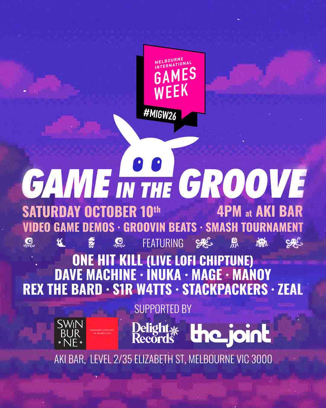 Delight Game in the Groove at Aki Bar, Melbourne Australia