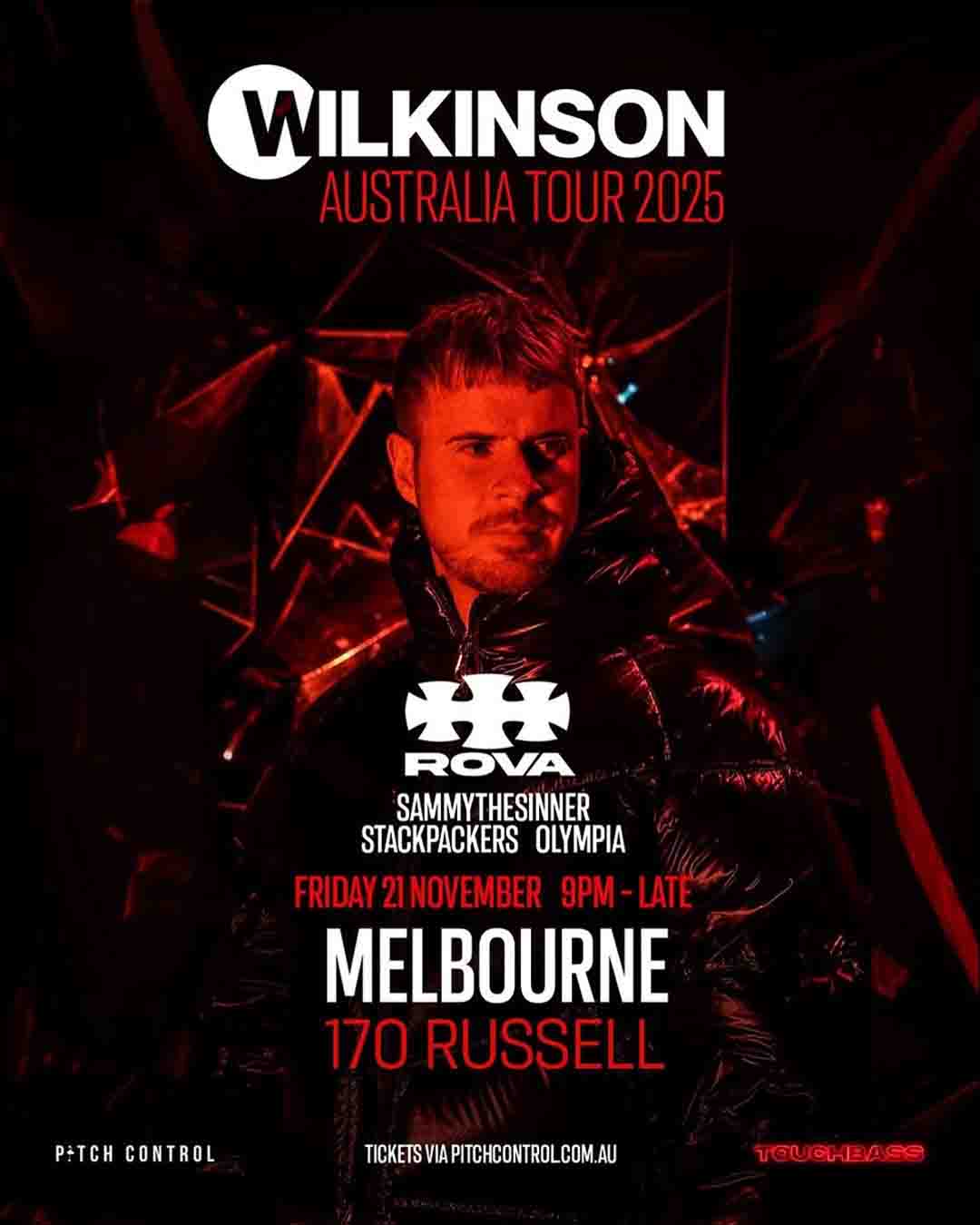 Pitch Control Presents Wilkinson, Rova, and Sammythesinner at 170 Russell, Melbourne Australia